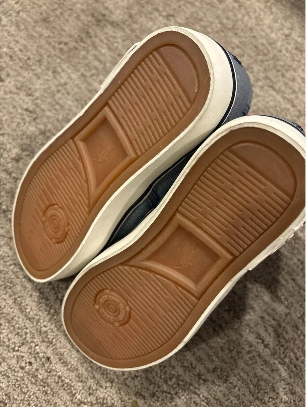 Polo Ralph Lauren Childrens Sneakers Size 13 Chambray Blue Canvas Lace Up